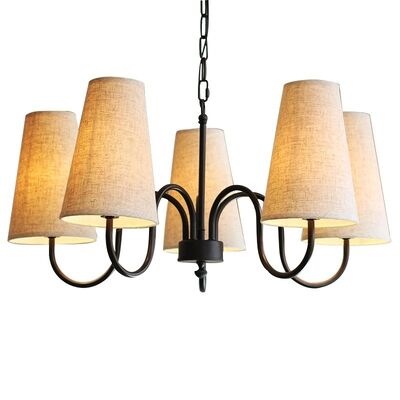 American Rural Chandelier Simple Living Room chandeliers Retro Cloth Cover Lamp (WH-VP-348)