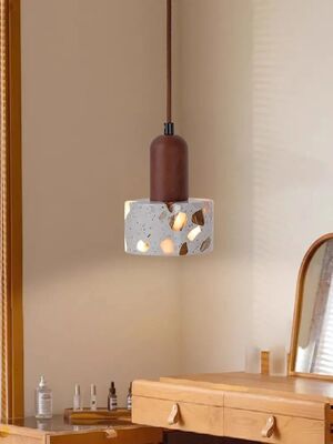 Retro Bedroom Pendant Lights Wabi Sabi Wind Handmade Terrazzo Droplight (WH-VP-360)