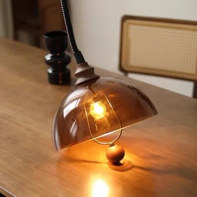 Wabi Sabi Amber Shades Hanging Chandelier Light American Retro Lift E27 Pendant Lamp (WH-VP-361)