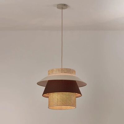 Bedroom Dining Room Hanging Lamp Retro Wabi Sabi Wind Rattan E27 Led Pendant Light (WH-VP-362)