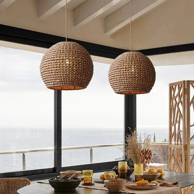 Vintage Wabi Sabi Pendant Lights Rattan Lamp Retro Led Hanging Lamp (WH-VP-364)