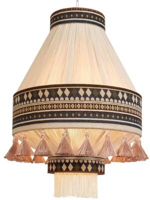Boho Cotton Rope Hanging Lamps Homestay Shop Living Room LED Chandeliers Vintage Tassels Pendant Lights  (WH-VP-368)