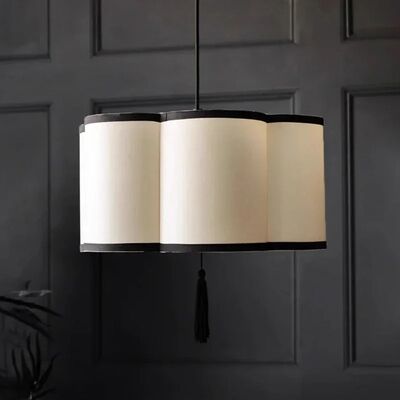 Led designer lamp Living room Bedroom Bar Indoor wabi sabi bedhead light Vintage Bohemian Curved Fabric Pendant Light (WH-VP-370)