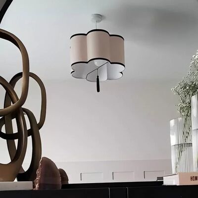 Led designer lamp Living room Bedroom Bar Indoor wabi sabi bedhead light Vintage Bohemian Curved Fabric Pendant Light (WH-VP-370)