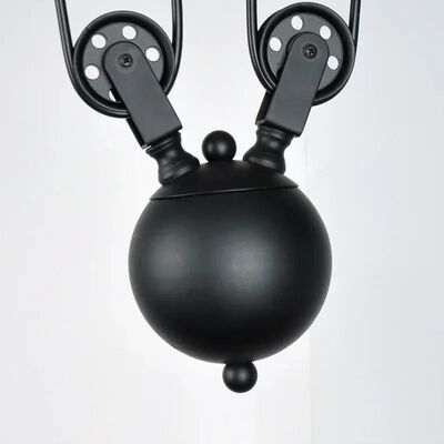 Iron Pulley Hanging Lamp Vintage Industrial Black 3 Heads Pendant Light (WH-VP-372)