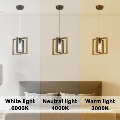 Solid Wood Iron Hanging Lamp Vintage Industrial Style Pendant Light (WH-VP-373)