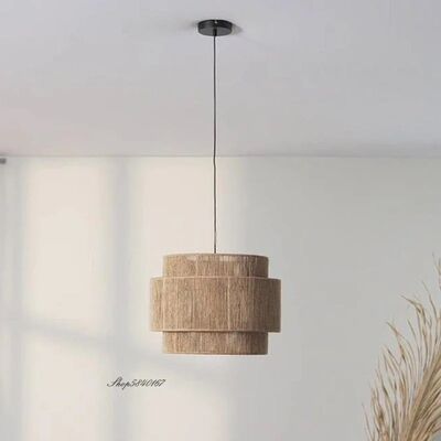 Restaurant Lamp Living Room Vintage Creative Japanese Style Rattan Pendant Lights(WH-WP-97)