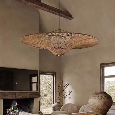 hotel Lobby lamp living room Bedroom handmade rattan lamp Wabi sabi pendant light(WH-WP-100)