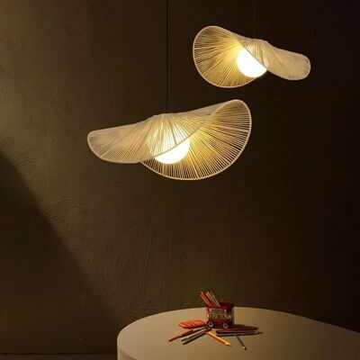 Art Hanging Wicker Lamp Bedroom Parlor Hotel Nordic Rattan Wabi Sabi Pendant Light(WH-WP-101)