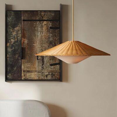 hanging kitchen light Restaurant Bar Bedroom handmade rattan Chinese pendant light(WH-WP-108)