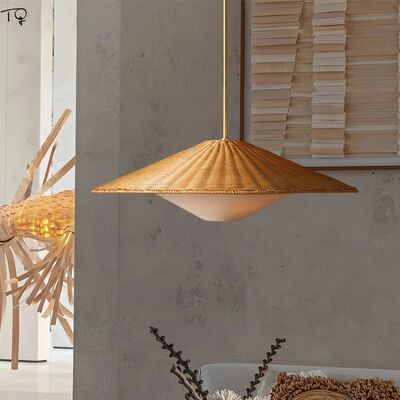 hanging kitchen light Restaurant Bar Bedroom handmade rattan Chinese pendant light(WH-WP-108)
