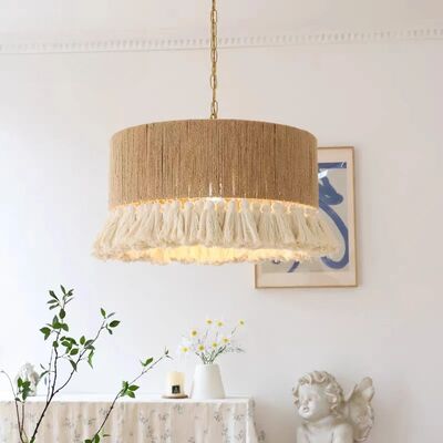 Kitchen Light Bedroom Bohemian Pendant Light Vintage  Rope Tassel Pendant lamp(WH-WP-11)
