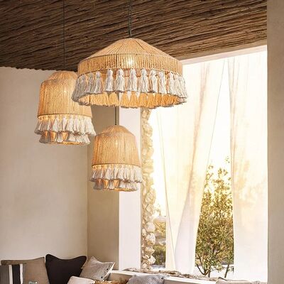 Kitchen Light Bedroom Bohemian Pendant Light Vintage  Rope Tassel Pendant lamp(WH-WP-11)