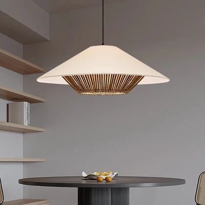 kitchen light Bedroom Living Room Japanese Wabi Sabi Fabric Rattan Woven Pendant lamp(WH-WP-116)