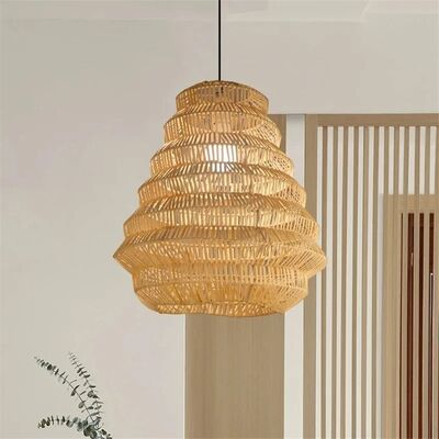 Kitchen LED Hanging Lamp bar Designer lamp Creative birdcage light Bamboo Weaving pendant lamp(WH-WP-125)