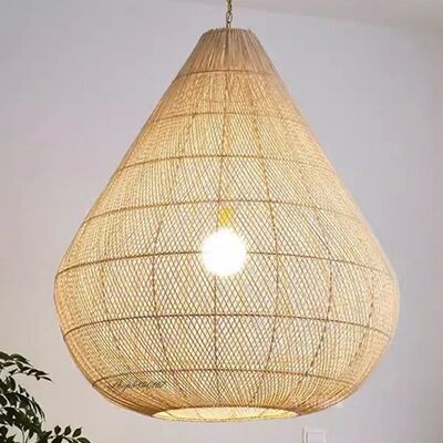 Lobby Chandelier Lighting Fixture Dining Room Hotel Hand-woven Natural Rattan Pendant Light(WH-WP-126)