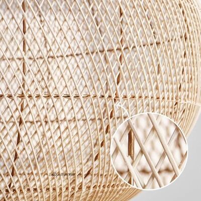 Lobby Chandelier Lighting Fixture Dining Room Hotel Hand-woven Natural Rattan Pendant Light(WH-WP-126)