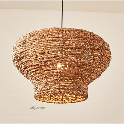 Loft Lamps Restaurant Decor Vintage Woven Rattan Wabi-sabi Style Pendant Lights(WH-WP-129)