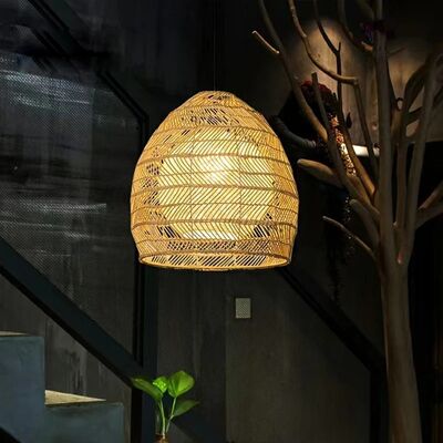 Dining Room Suspension Luminaire Loft Living Room Home Decor Handmake Rattan Pendant Lamp(WH-WP-130)