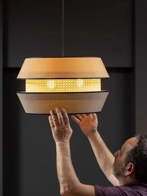 Dining room Hanging Lights Lustre Fixtures Bedroom Home Japanese Wabi Sabi Pendant Lamp(WH-WP-133)