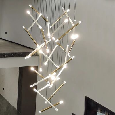 Modern LED Creative Black Round Tube Design Chandelier  Chute Multi Light Chandelier（WH-AP-606）