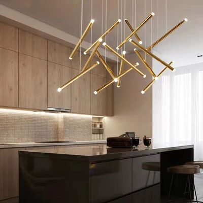 Modern LED Creative Black Round Tube Design Chandelier  Chute Multi Light Chandelier（WH-AP-606）