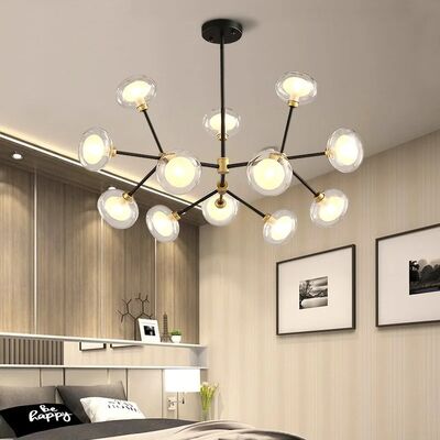 Nabila Linear Chandelier Rectangular Round sputnik lamp Nabila Chandelier（WH-AP-617）