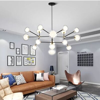 Nabila Linear Chandelier Rectangular Round sputnik lamp Nabila Chandelier（WH-AP-617）