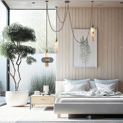 Marble Design Gold Chrome Dimmable LED Hanging Lamps Flint Multi Light Pendant（WH-AP-618）