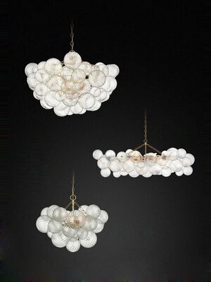 Gold Chrome Glass Bubble Dimmable LED Chandelier Talia Chandelier（WH-AP-620）