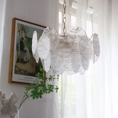 French Minimalism Design LED Glass Chandelier  Darcia Chandelier（WH-AP-639）