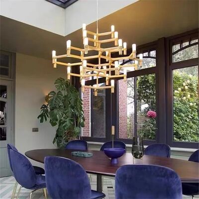 Crown Major Pendant lamp Nordic Tube chrome chandelie Crown Plana Mega Pendant（WH-AP-644）