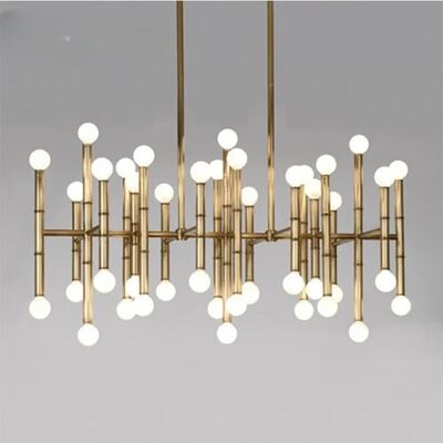 GHJUYIOL Nordic Creative Bamboo Joint Aluminum Tube Pendant Light Meurice Rectangular Chandelier（WH-AP-651）