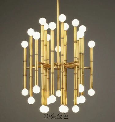 GHJUYIOL Nordic Creative Bamboo Joint Aluminum Tube Pendant Light Meurice Rectangular Chandelier（WH-AP-651）