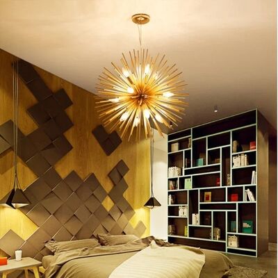 Hedgehog Ball Chandelier American Living Room Dining Room Sunburst Starburst Chandelier （WH-AP-656）
