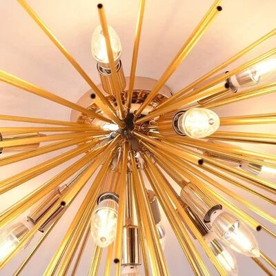 Hedgehog Ball Chandelier American Living Room Dining Room Sunburst Starburst Chandelier （WH-AP-656）