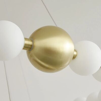 Round Ring Hanging Lamp Frosted Ball Ceiling Chandelier High Quality Living Room Dining Room Hanging Light （WH-AP-666）