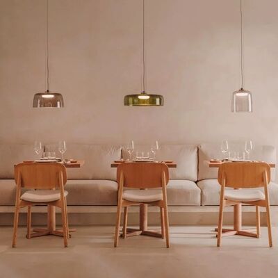 Simple Vintage Glass Lampshade Pendant Lamps Minimalist Dining Room Cafe Bar LED Chandelier （WH-AP-674）
