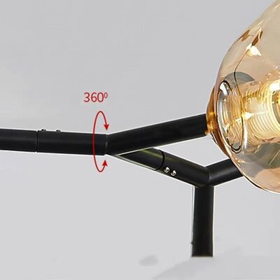 Nordic Glass Ball Led Ceiling Chandelier Black Pendant Lights Home Decor Hanging （WH-AP-685）