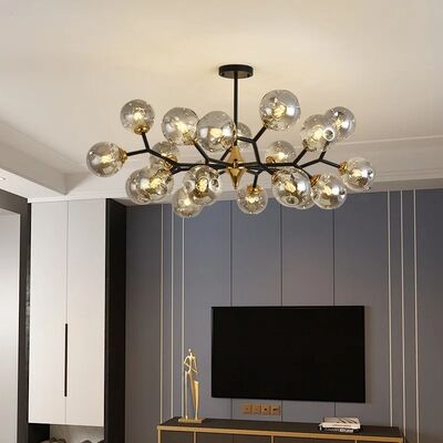 Nordic Glass Ball Led Ceiling Chandelier Black Pendant Lights Home Decor Hanging （WH-AP-685）
