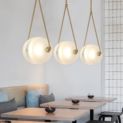 LED Milk White Glass Pendant Lamp Nordic Glass Ball Pendant Light （WH-AP-711）