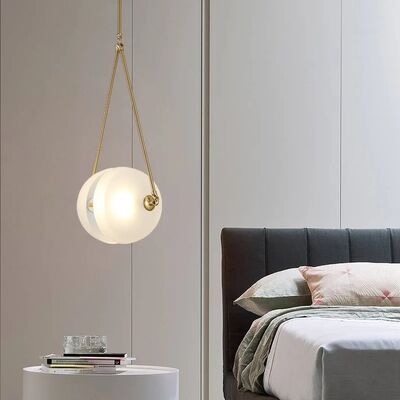 LED Milk White Glass Pendant Lamp Nordic Glass Ball Pendant Light （WH-AP-711）