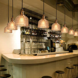 Glass cylinder pendant shade for Bar Coffee shop Restaurant Lighting Fixtures (WH-GP-25)