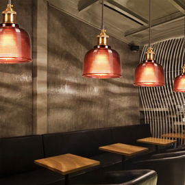 Glass cylinder pendant shade for Bar Coffee shop Restaurant Lighting Fixtures (WH-GP-25)