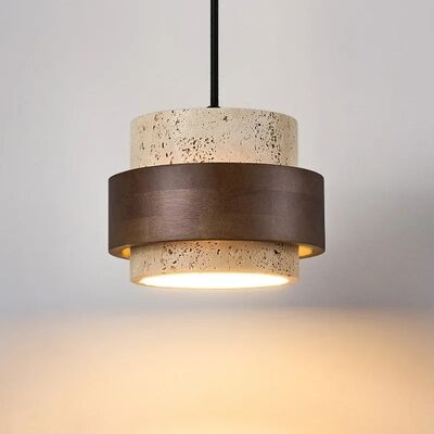Walnut Pendant Light Indoor LED Travertine Chandelier（WH-AP-714）