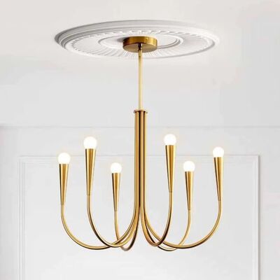 Retro Design Art Pendant Chandelier for Living Room Bedroom Gold Candle Restaurant Light （WH-AP-723）