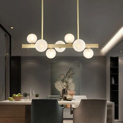 Modern designer chandelier gold Luxury Nordic glass ball light Kitchen Island lamp (WH-GP-181)
