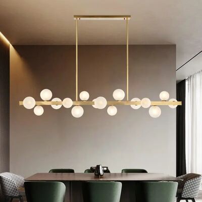 Modern designer chandelier gold Luxury Nordic glass ball light Kitchen Island lamp (WH-GP-181)