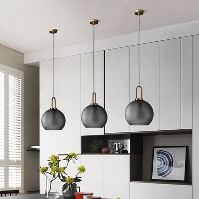 Postmodern retro hanging lamp Luxury Restaurant Nordic Ball Single glass pendant light(WH-GP-183)