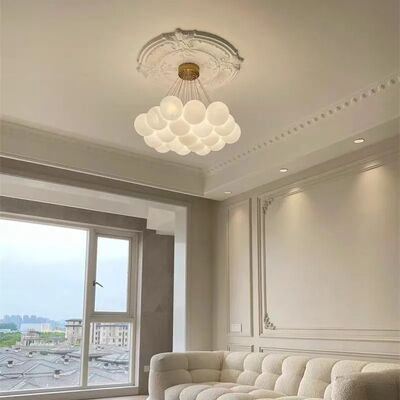 Nordic bubble pendant lamp Cream Cloud Glass Ball Chandelier (WH-GP-188)